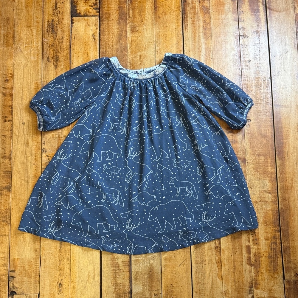 OshKosh dress size 4T constellation dress lined winter blue